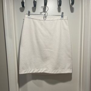 White mini skirt